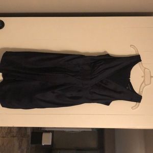 Navy blue 100% silk Banana Republic sleeveless dre